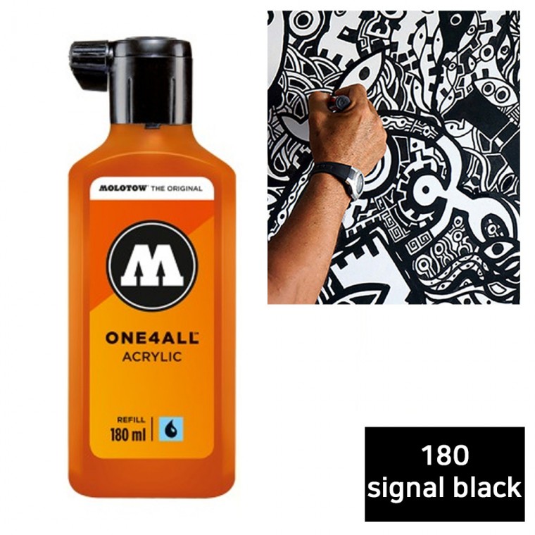 모로토우 원포올 마카 리필 180ml (180 signal black)