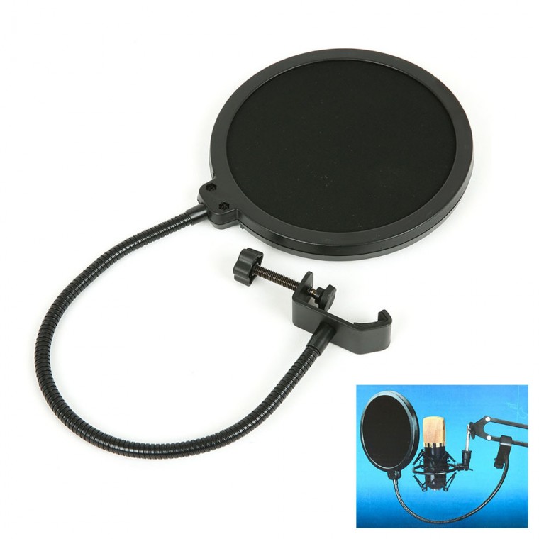 Microphone Pop Filter 팝필터 녹음작업 마이크소품