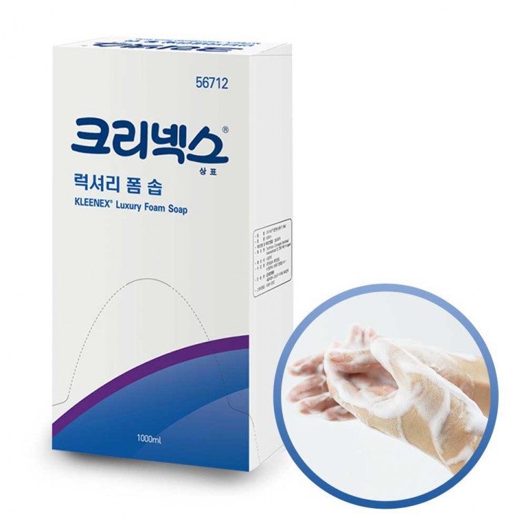 크리넥스 1000ml 럭셔리 폼솝 1p 비누 거품 핸드워시