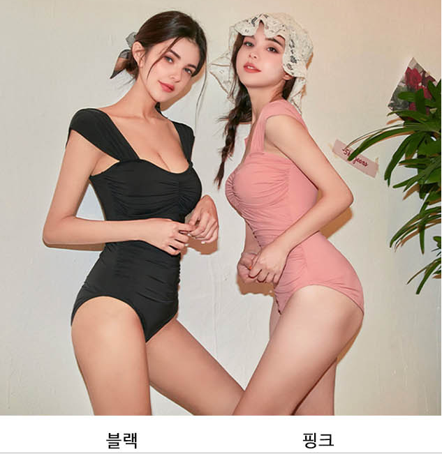 여성수영복 비치 워터파크 큐티 원피스수영복 캡내장