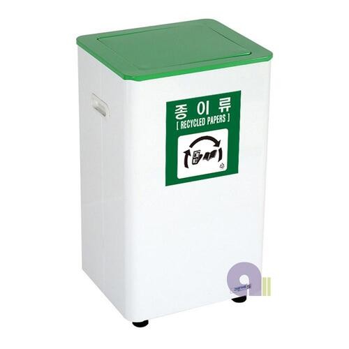 사각스틸휴지통/STC400R/40L/1분류/칼라회전뚜껑/실내휴지통