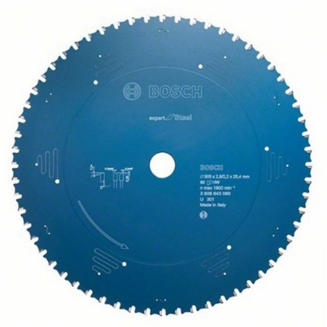 보쉬 철재용 톱날 원형톱날 금속 팁쏘 305mm 60날