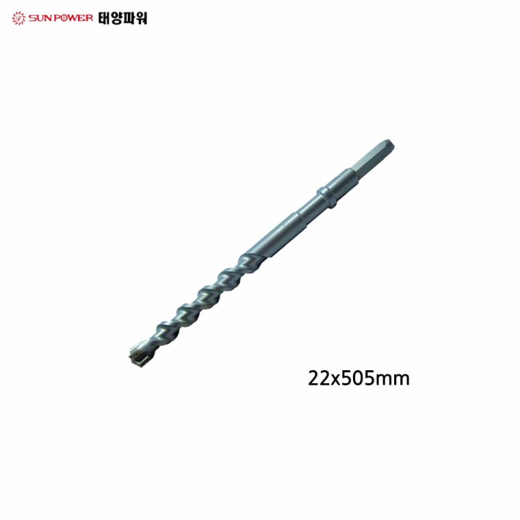 태양파워 육각햄머드릴비트 4날 22x505mm