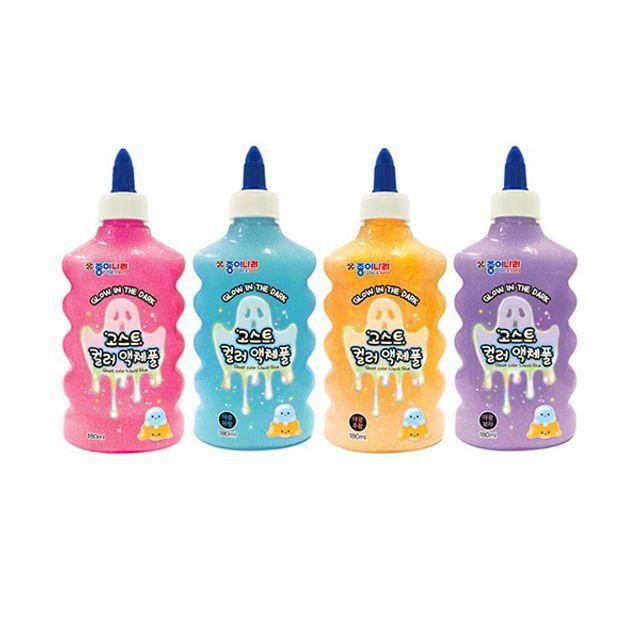 종이나라 야광 고스트 컬러 액체풀 슬라임 180ml 6개