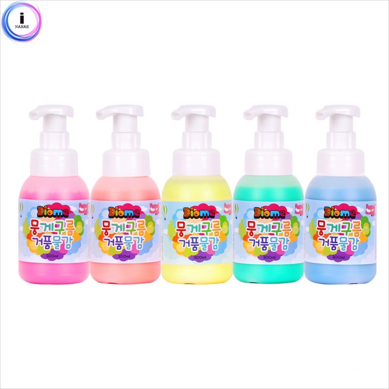 e07 뭉게구름 거품물감 300ml 5색 세트