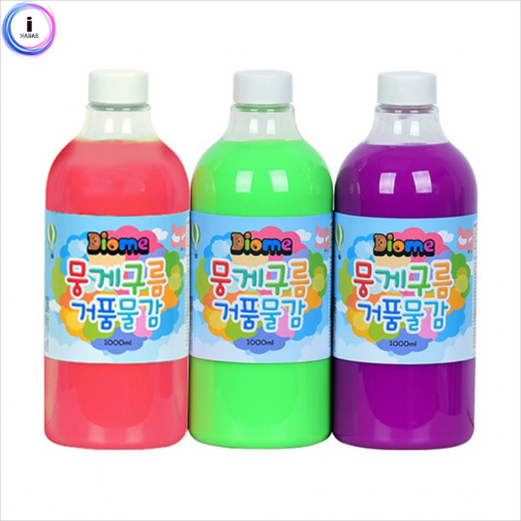 e07 뭉게구름 거품물감 리필 1000ml 3색 - B 세트