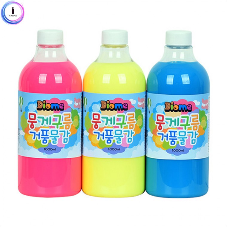 e07 뭉게구름 거품물감 리필 1000ml 3색 - A 세트