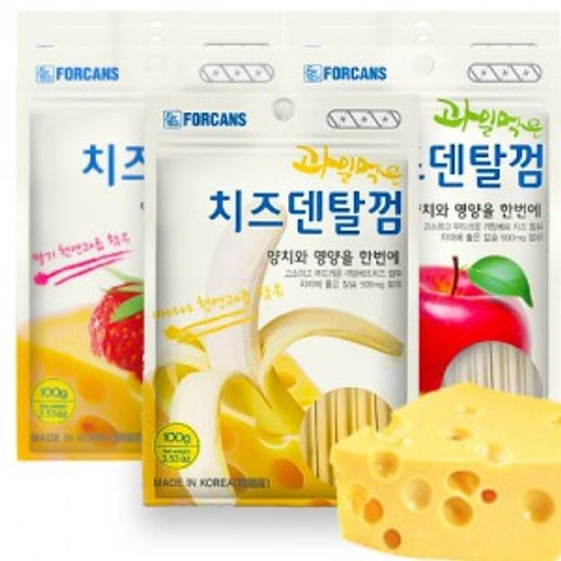 과일먹은 치즈덴탈껌100g 9개세트 강아지껌 개껌