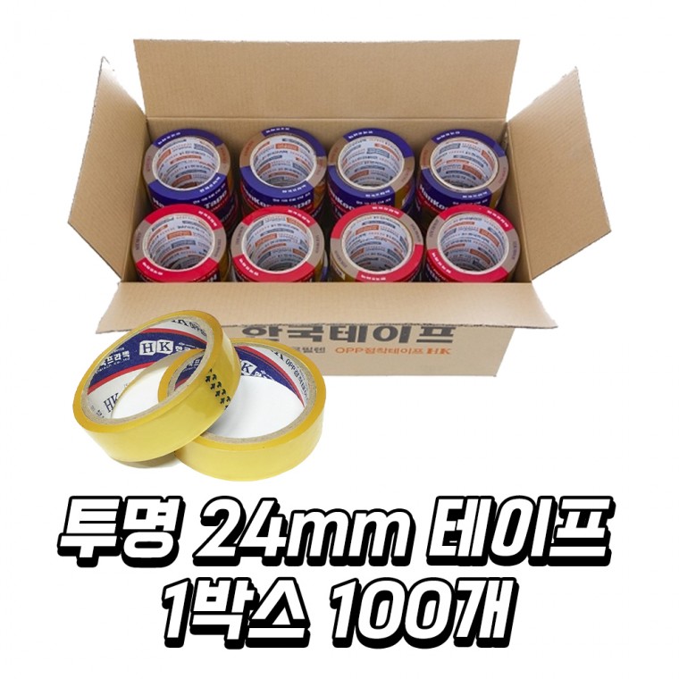 OPP 투명 테이프 24mm 100개입(50P) 1박스