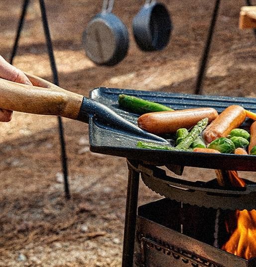 L 삽그리들 구이 캠핑용품 코팅 고기 불판 그릴팬 후라이팬 시즈닝 삼겹살