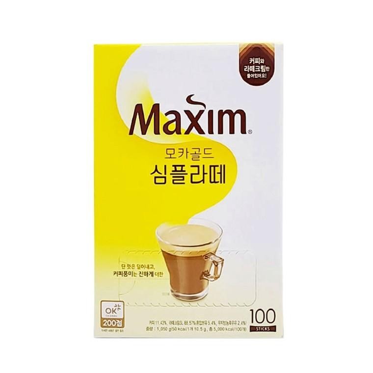 맥심 고소한맛 모카골드 라떼커피 부드럽고 찐한 심플라떼100T