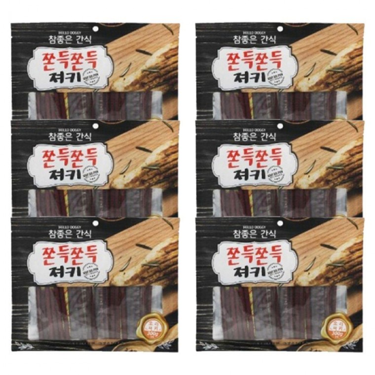 쫀득 간식 져키 강아지 반려견 300g 참좋은 오리 6P