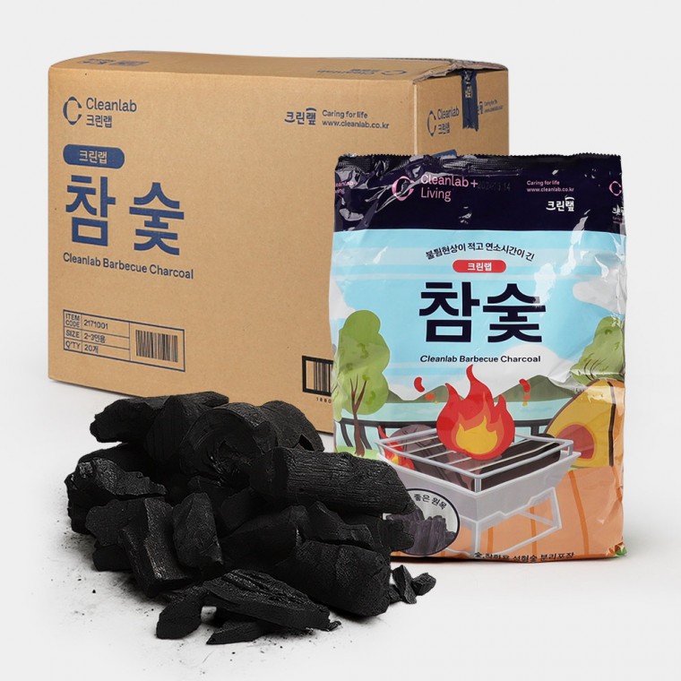 구이용 참숯 캠핑 바베큐 숯 1박스 600g 개별포장 20입