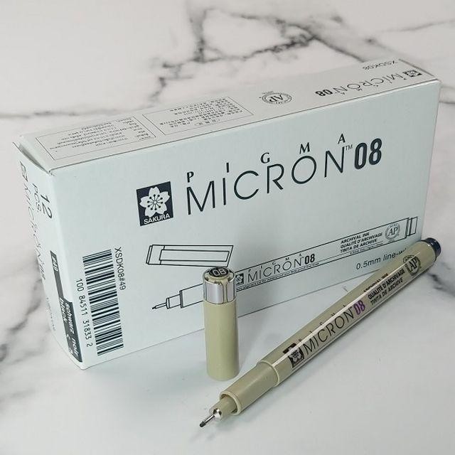 사쿠라 피그마 MICRION 0.5mm Black 1다스 12자루 문구반점 피그마망가세트 만화펜