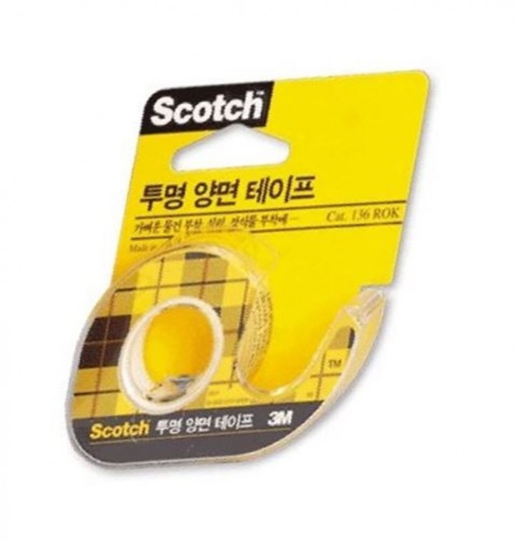 (set)3M 스카치 투명 양면테이프12mm x 6.35M 12개