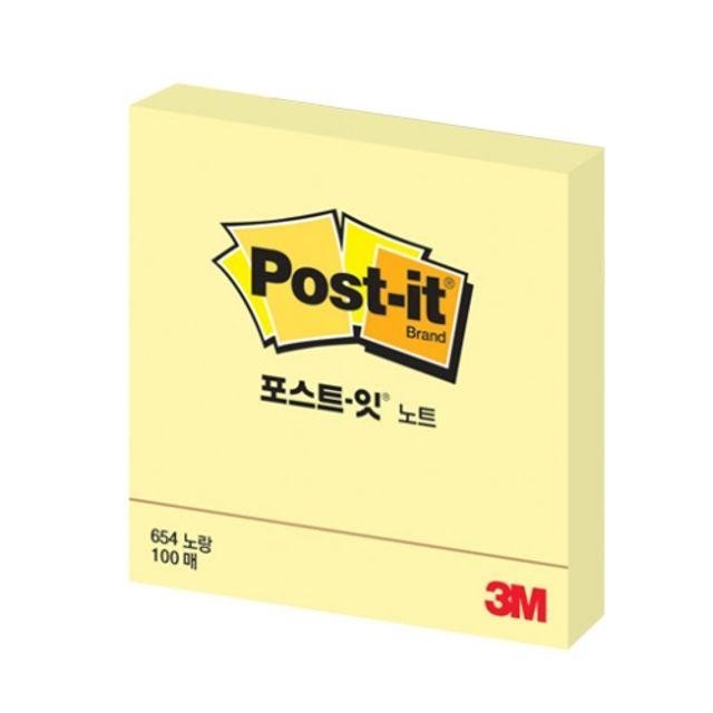 654 100매) (76x76 일반 갑(20개 3M 노랑