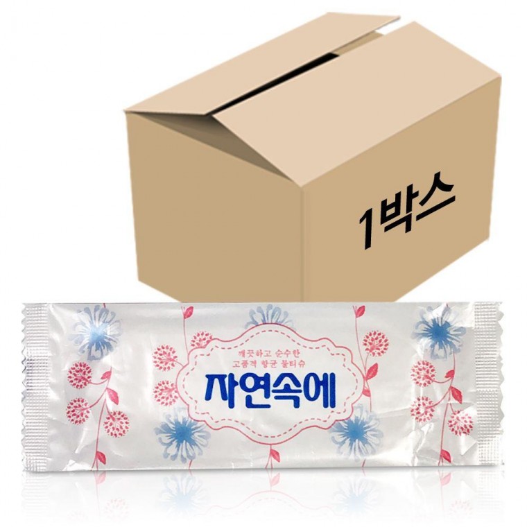 자연속에 업소용물티슈 40g(핑크) x1박스(400p)물수건