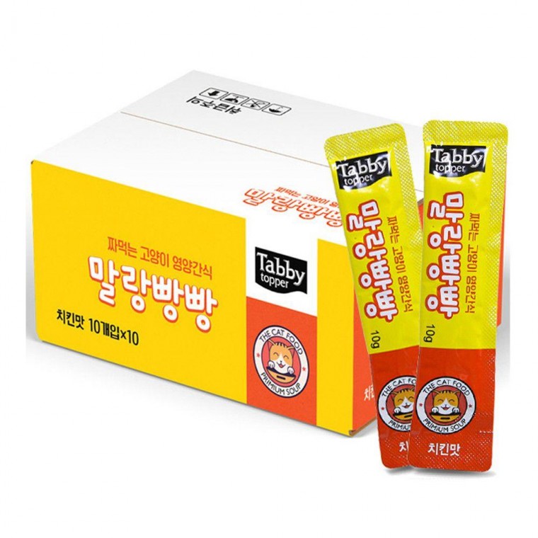 고양이 말랑빵빵 간식 10gx100개입 치킨맛 생활모아