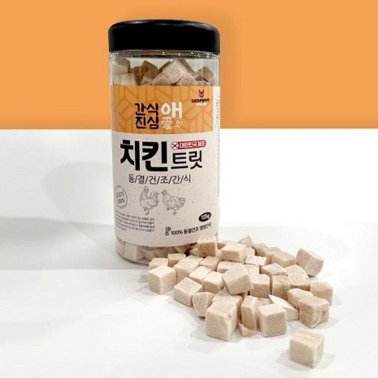 125g 치킨트릿 생활굿 동결건조간식 고양이