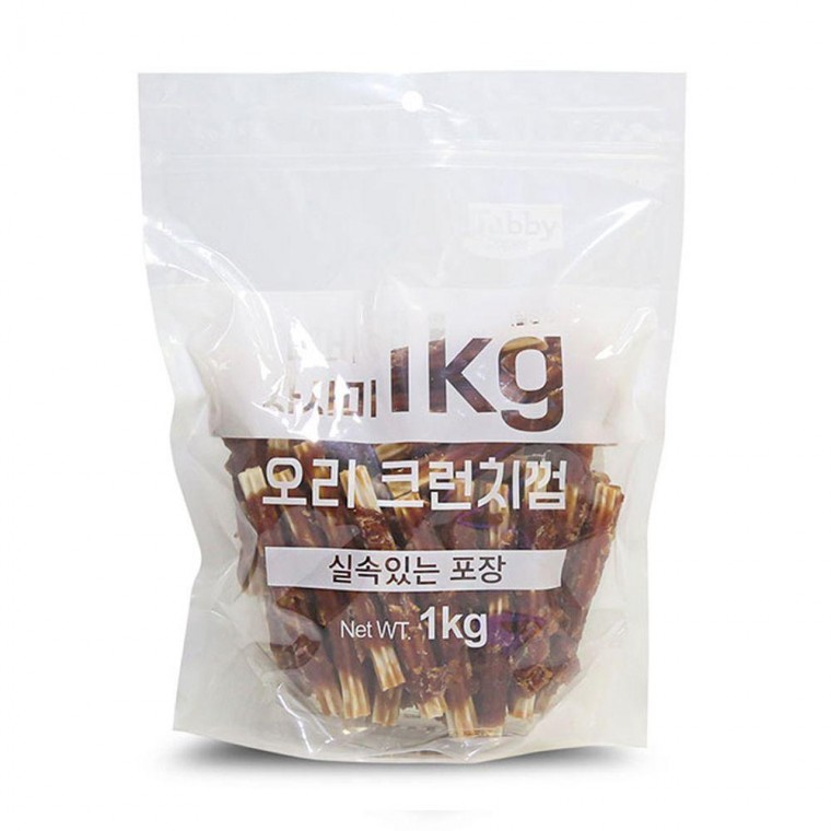 강아지 사사미 1kg 오리 생활좋아 크런치껌