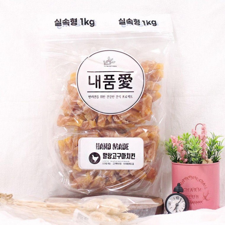 말랑고구마 실속형 강아지 생활볶음 간식 1kg 치킨