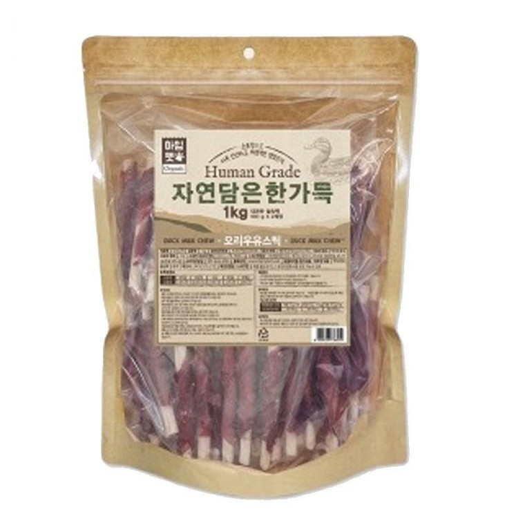 생활쿵쿵 간식 오리스틱 1kg 강아지 한가득