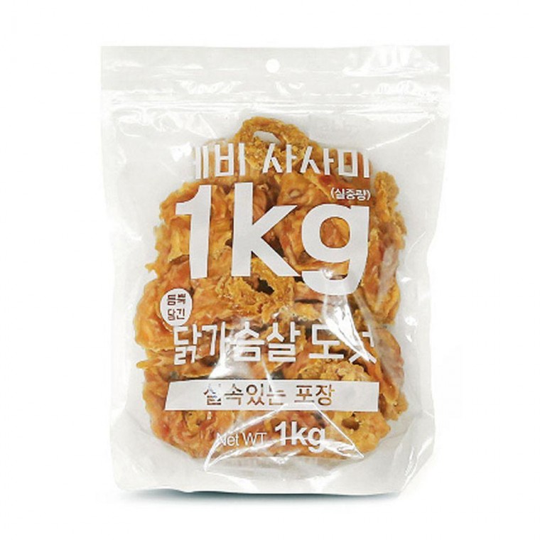 생활짱 강아지 도넛 사사미 닭가슴살 1kg