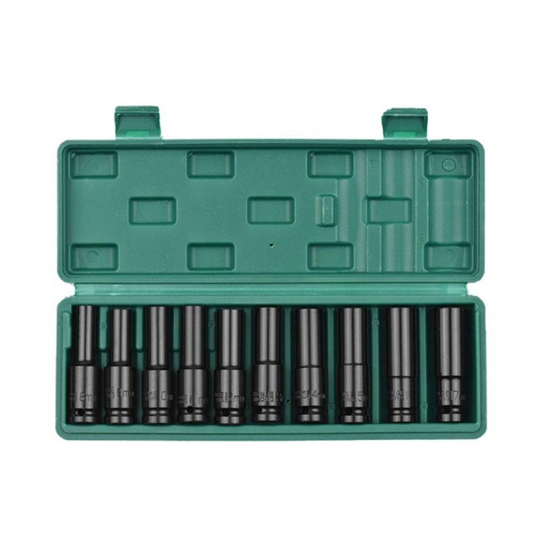 복스알 2사각 롱 임팩소켓렌치 1 8MM 10PCS