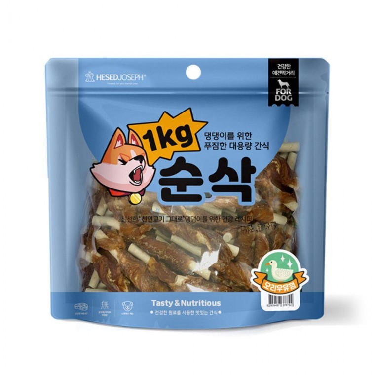 (강아지 오리우유껌 간식) 1kg 순삭