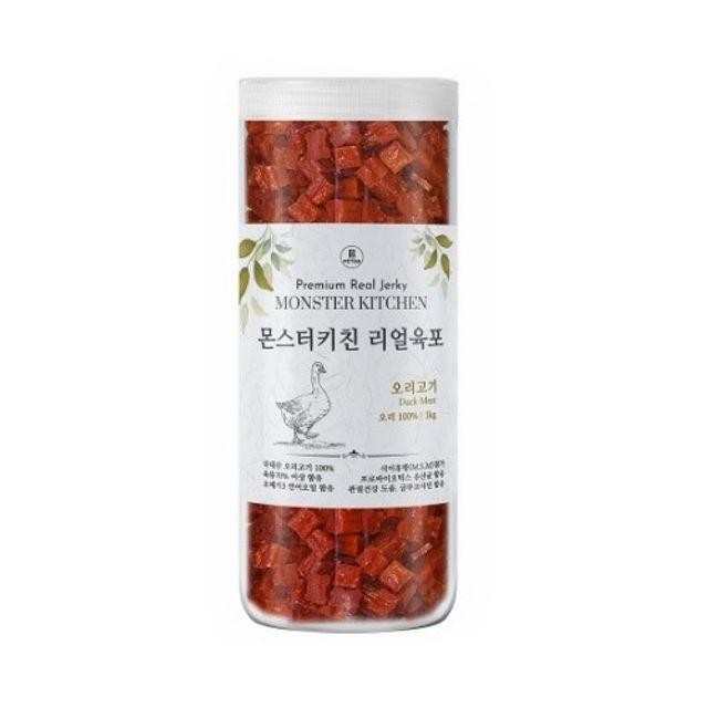 1kg 소프트 칭찬 육포 큐브형 오리 간식 훈련 애견