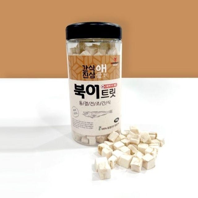 간식 100g 동결건조 강아지 수제간식 북어트릿 영양