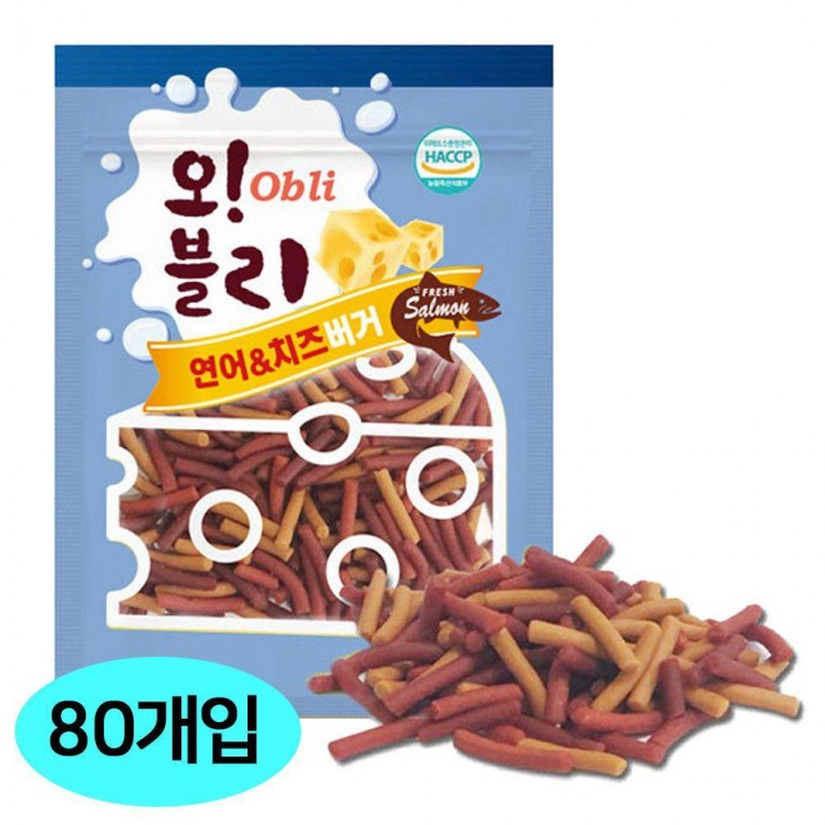 연어 (100gx80개입) 치즈버거 (강아지)