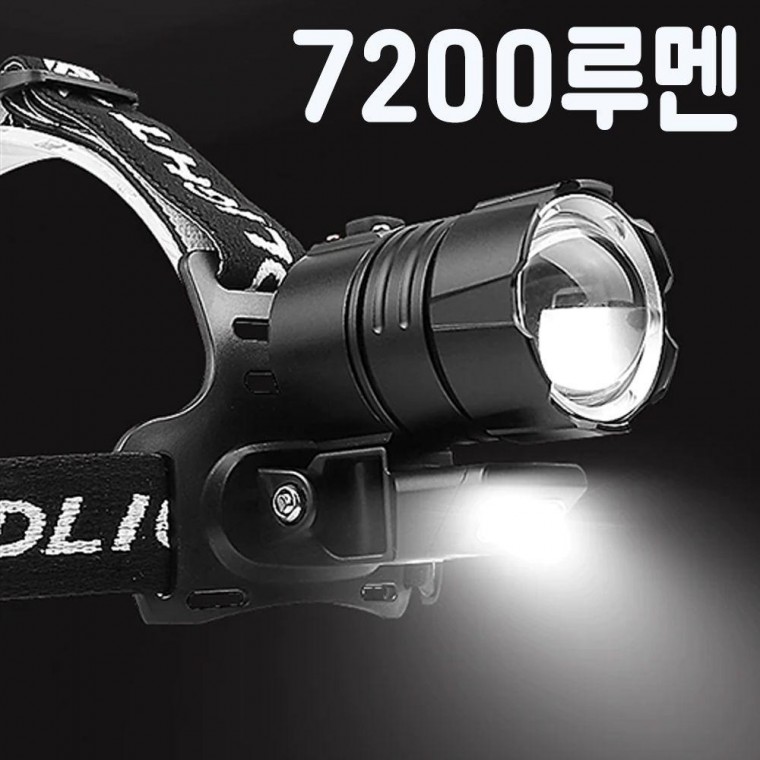 NEW C타입 LED 충전식 줌 랜턴 헤드랜턴 7200루멘