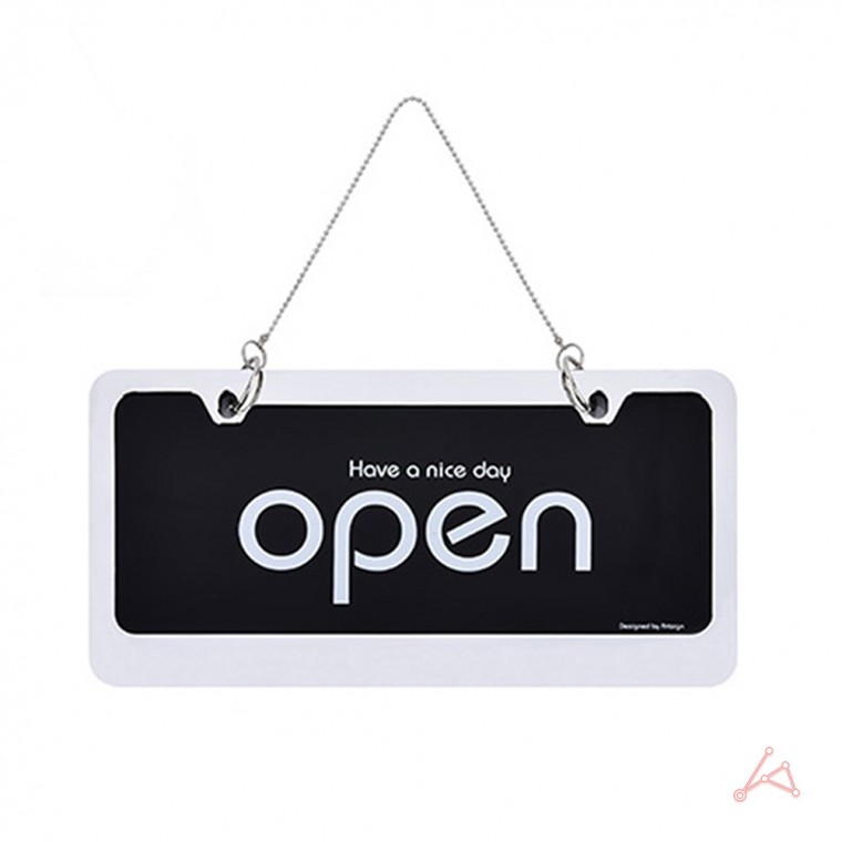 OPEN/CLOSED(스텐/검정)(7802)