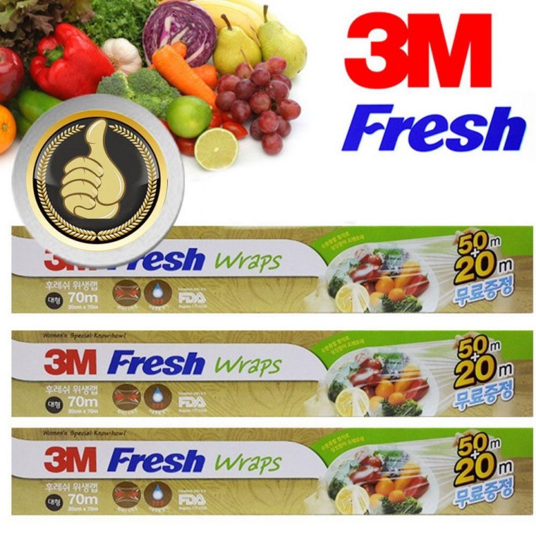 3M Fresh 위생 30cm 대형 70m행사팩 3롤