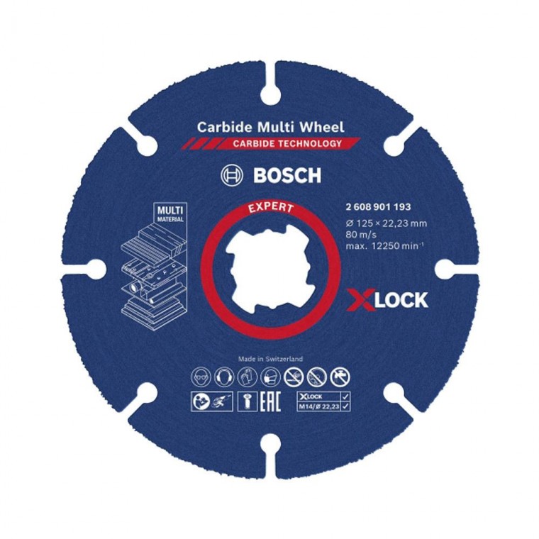 보쉬 2608901193 X-Lock 카바이드 멀티휠 125mm