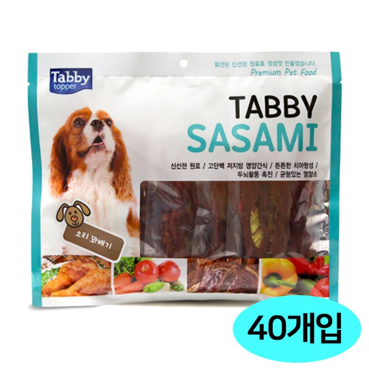 테비 사사미 오리 꽈배기 (300g x 40개)