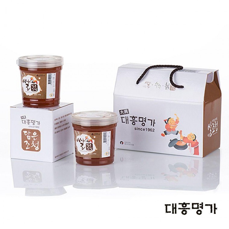 쌀조청 700g 2개 세트 조청 수제 선물세트 건강 전통 어르신간식