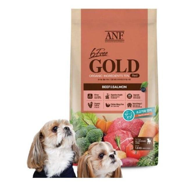 6FREE GOLD 식스프리 골드 독 소고기 연어 1.8kg 소고기연어