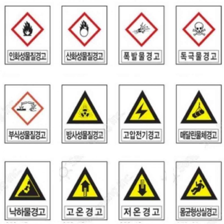 안내판 노동부령제정 산업안전표지 600 900mm포맥스