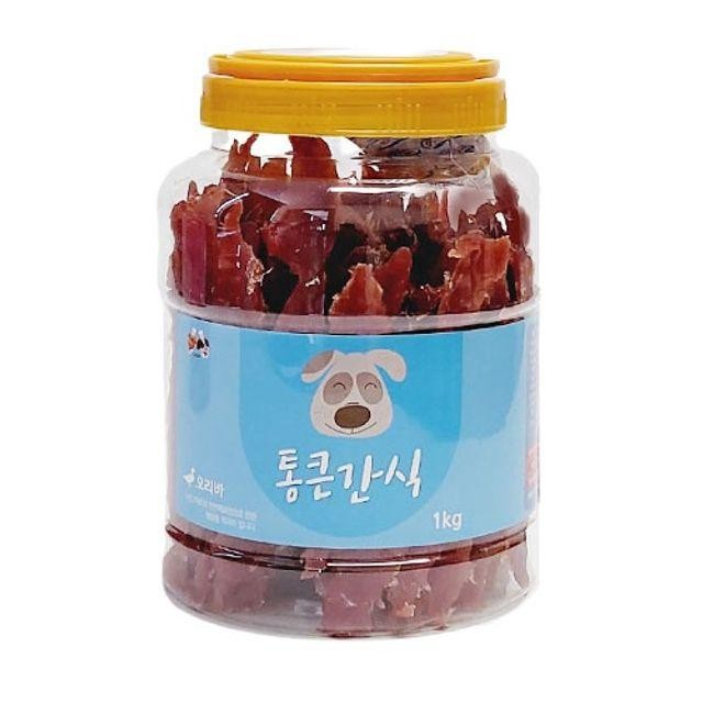 강아지 애완견 건조 간식 사사미 오리바 1kg 아기 반려견 캔 통조림 양치껌 덴탈껌