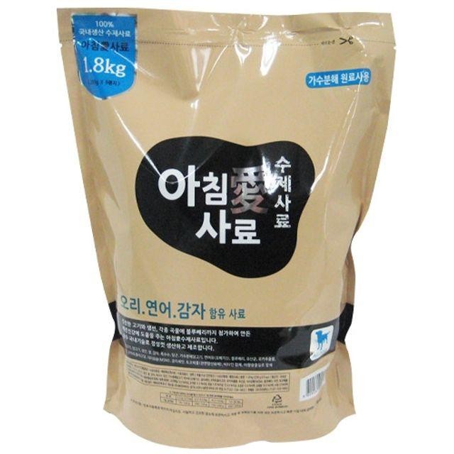 아침애 수제사료 오리 연어 감자 1.8kg 반려견 밥 습식 강아지 건식 애완견 사료 노령견 애견 전연령