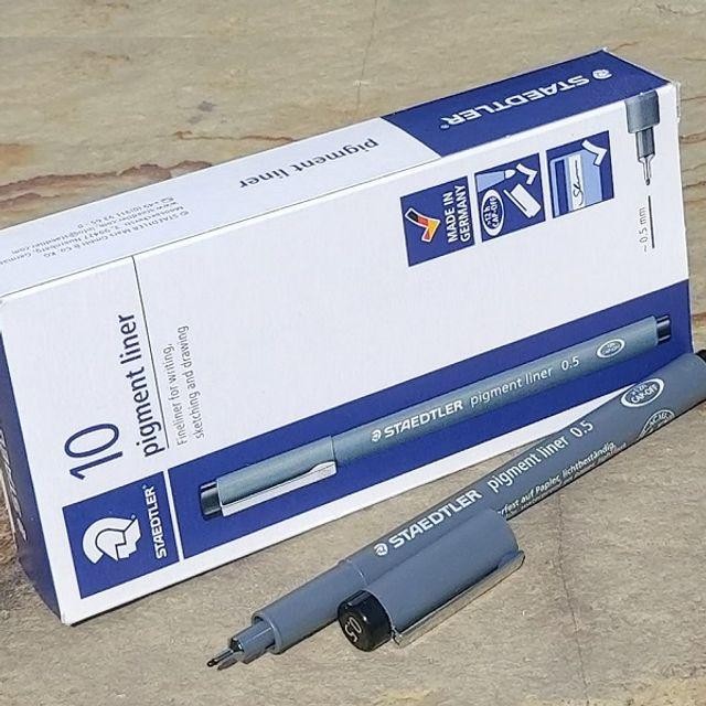 0.5mm Fineliner pigment liner 블랙 1다스 데코 드로잉펜 문구반점 재료