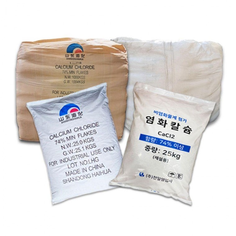 염화칼슘 중국산 국산 (1파레트40포) 25kg 파레트판매