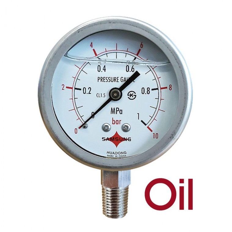 케이스SUS 오일충만식 A타입 60파이 압력계