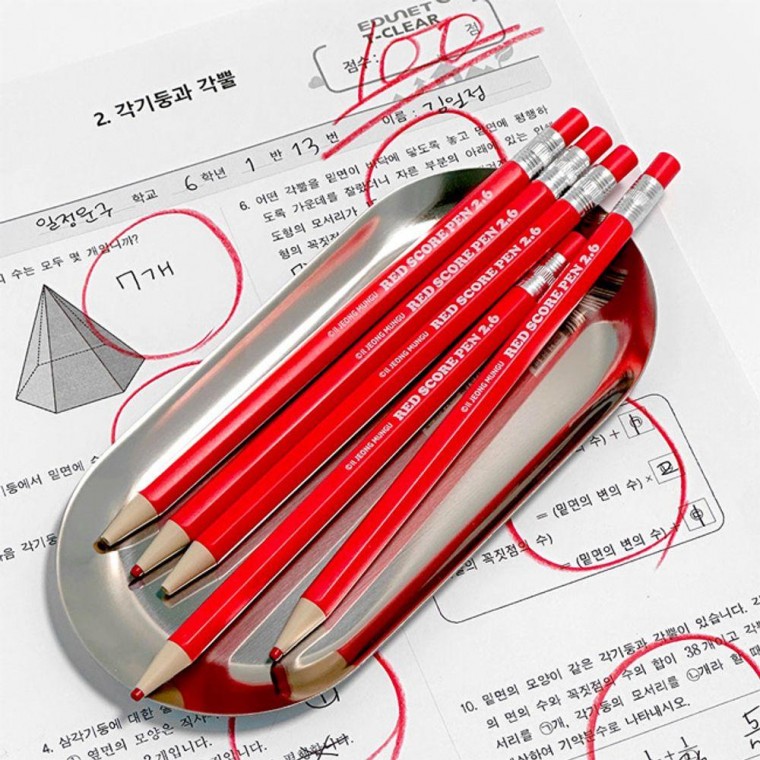 SD 노크식 채점 색연필 2.6mm 30개입 1P 시험 채점펜