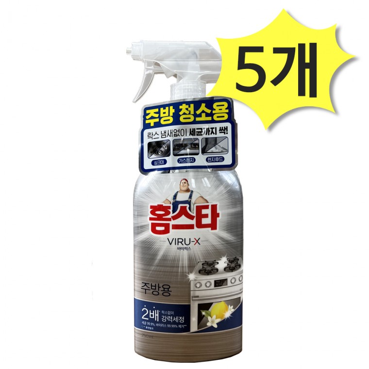 홈스타 바이럭스 세정제 주방용 750ml x 5개 물때제거 욕실청소