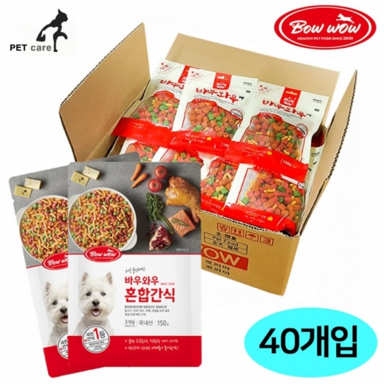 바우와우 혼합 150g (40개입) (1박스)