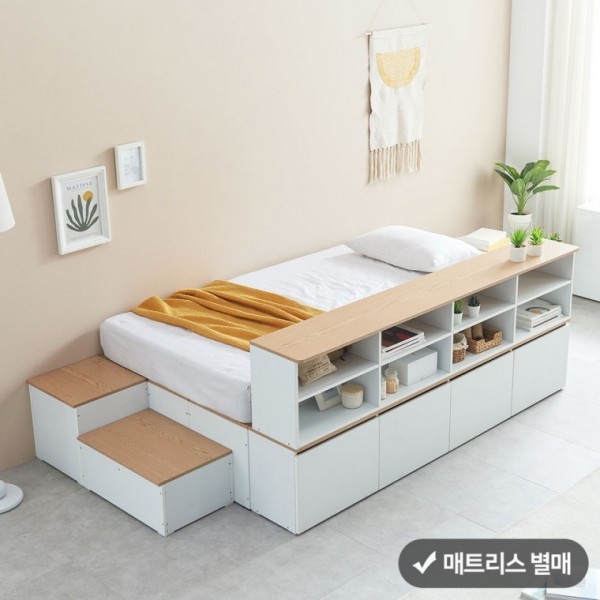 가구산책 수납 침대 3type S/SS/Q (매트 별매) D7241