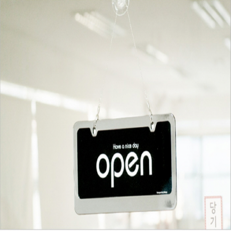 OPEN/CLOSED 안내판 (스텐/검정 빨강)